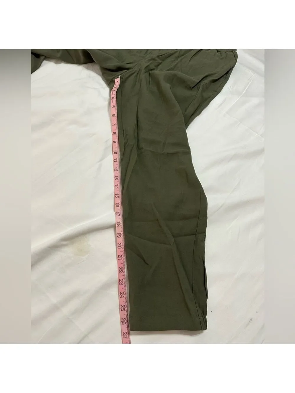 A NEW DAY FOREST GREEN HIGH RISE JOGGERS TROUSER STYLE UP OR DOWN XL EUC